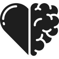 Heart and brain icon